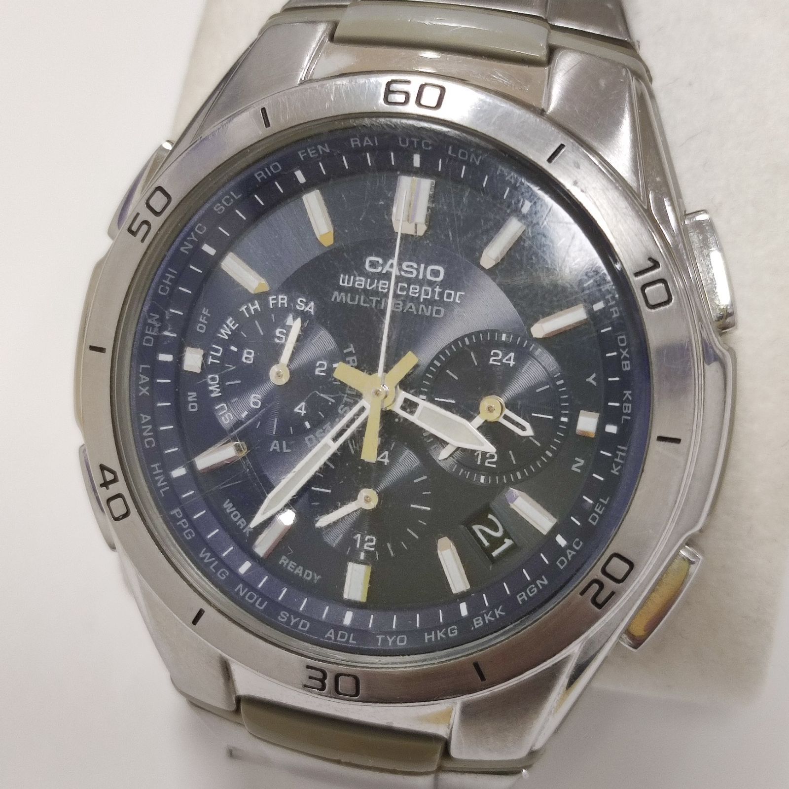 カシオ WAVE CEPTOR WVQ-M410 メンズ 電波ソーラー 稼働品 CASIO 