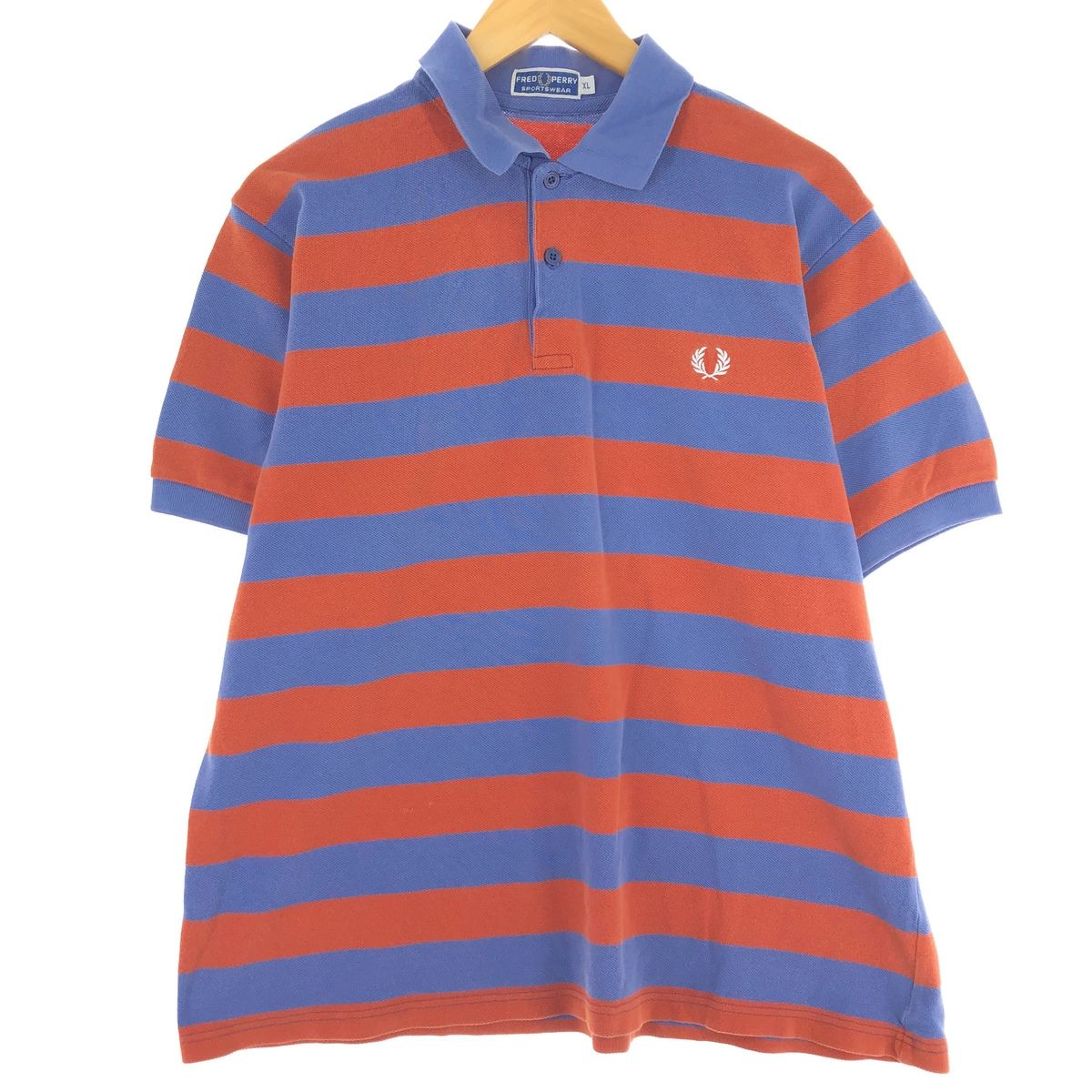 古着 フレッドペリー FRED PERRY 半袖 ボーダー ポロシャツ メンズXL/eaa435825
