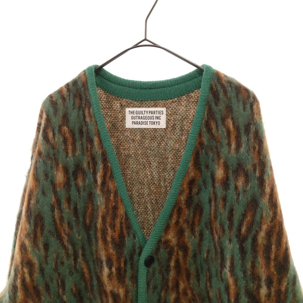 WACKO MARIA (ワコマリア) 21AW LEOPARD MOHAIR KNIT JACQUARD CARDIGAN レオパード モヘアニット  カーディガン グリーン調 - メルカリ