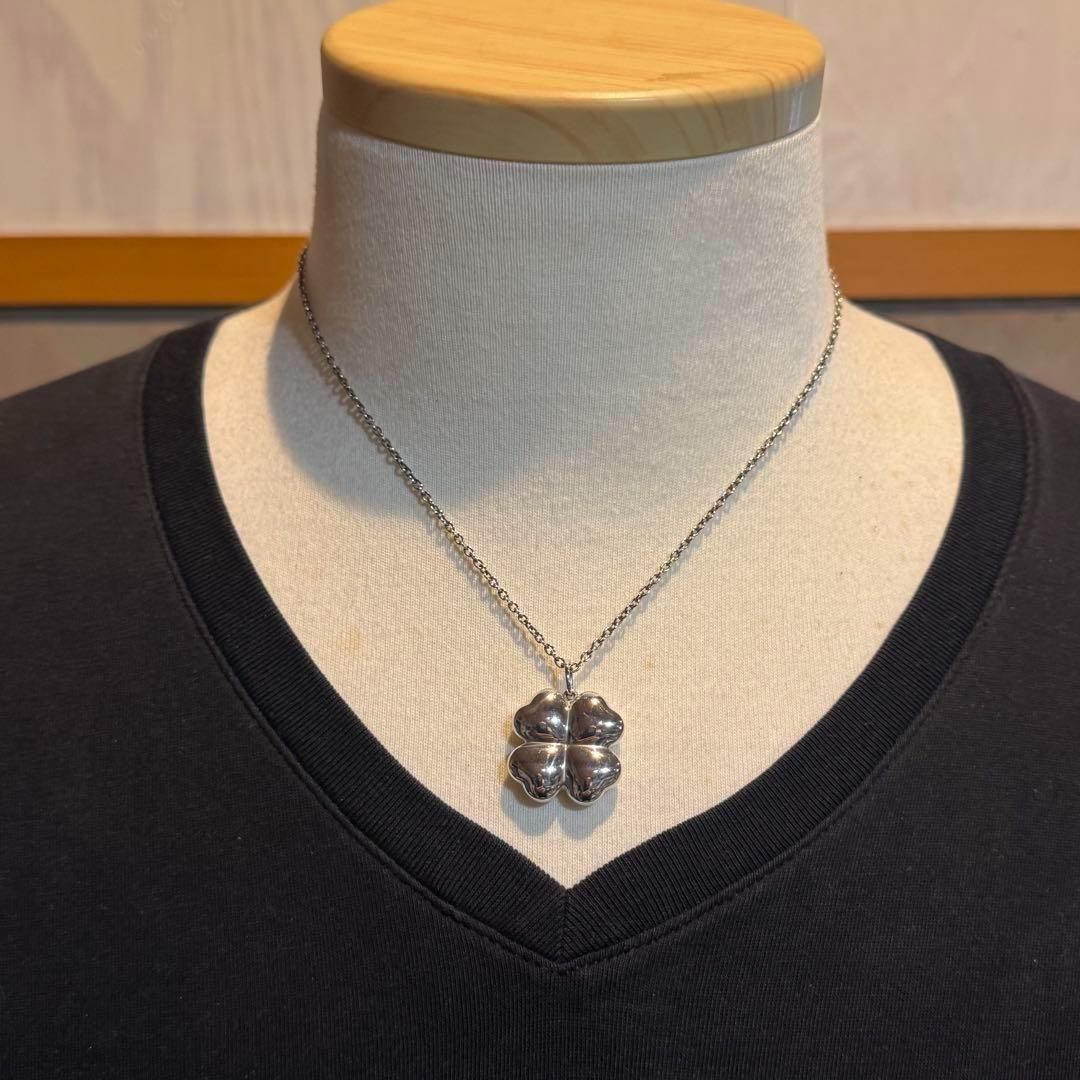 美品 可愛いクローバー ネックレス ジョージジェンセン/GEORG JENSEN