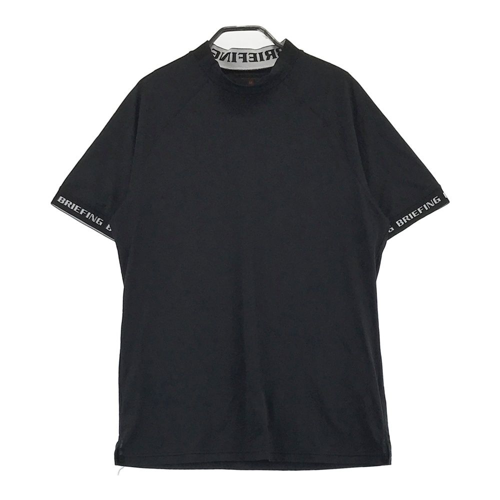 ブリーフィングゴルフ モックネックT シャツ M ブルー BRIEFING メンズ