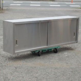 中古】業務用 ステンレス 吊戸棚 W180 D35 H60 cm 厨房 食器庫 W1800
