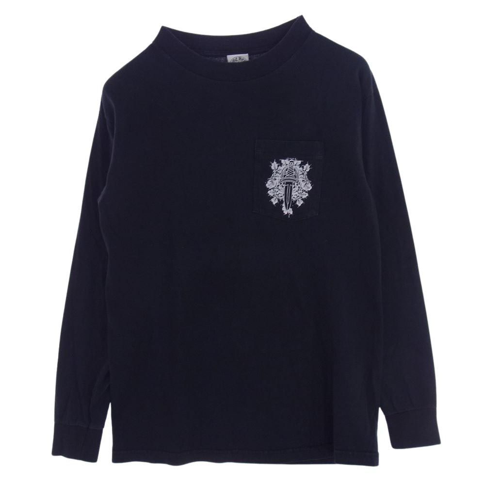 クロムハーツ 長袖Tシャツ S アーム フローラル ダガープリント 黒 