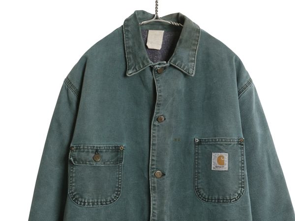 USA製　カーハート　ダック チョアコート カバーオール　ハンターグリーン USA製 カーハート ダック チョアコート カバーオール ハンターグリーン