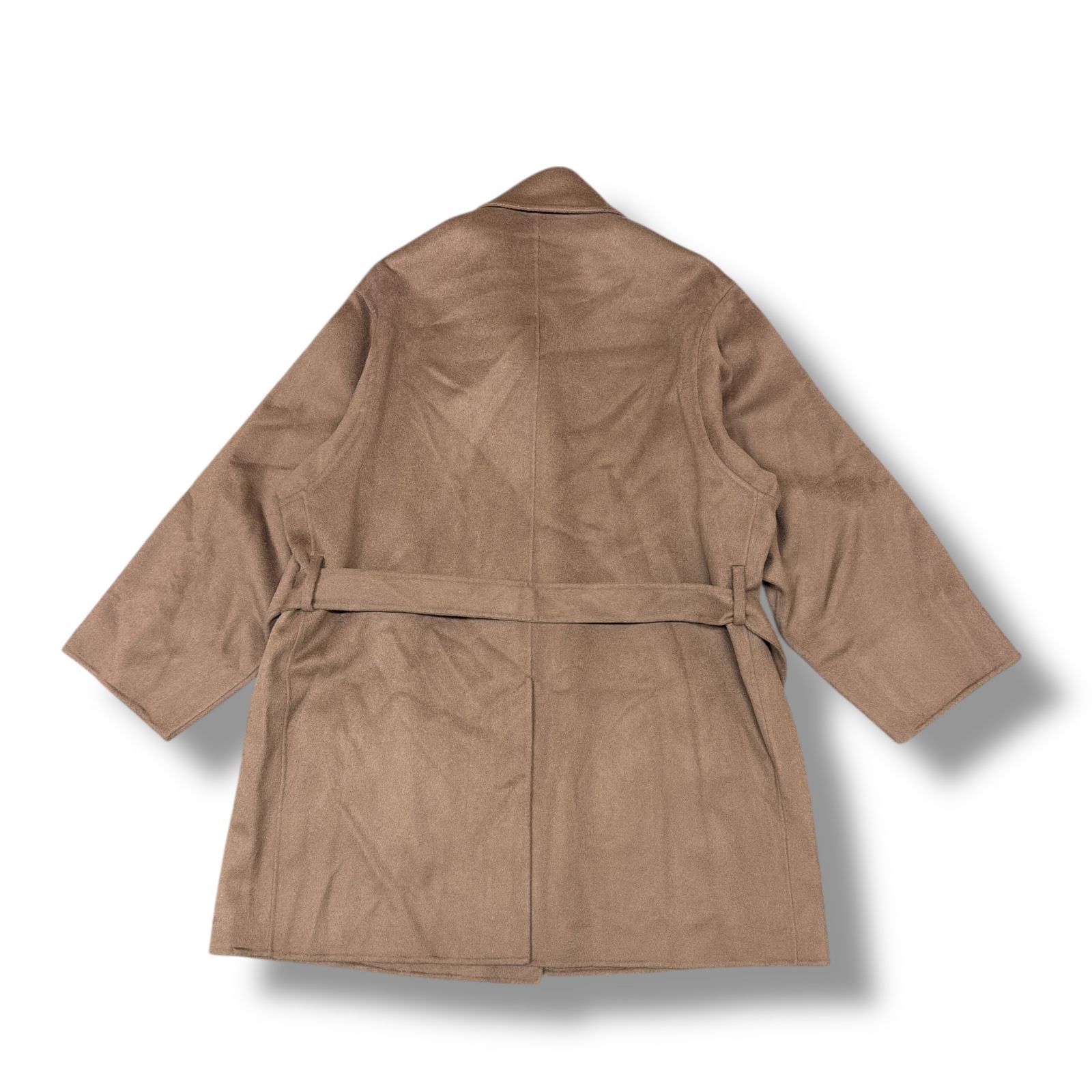 参考上代110000円 YOKE 24AW ウールカシミヤコート ピーコート YK24FW0737C グレージュ 3 99252A5