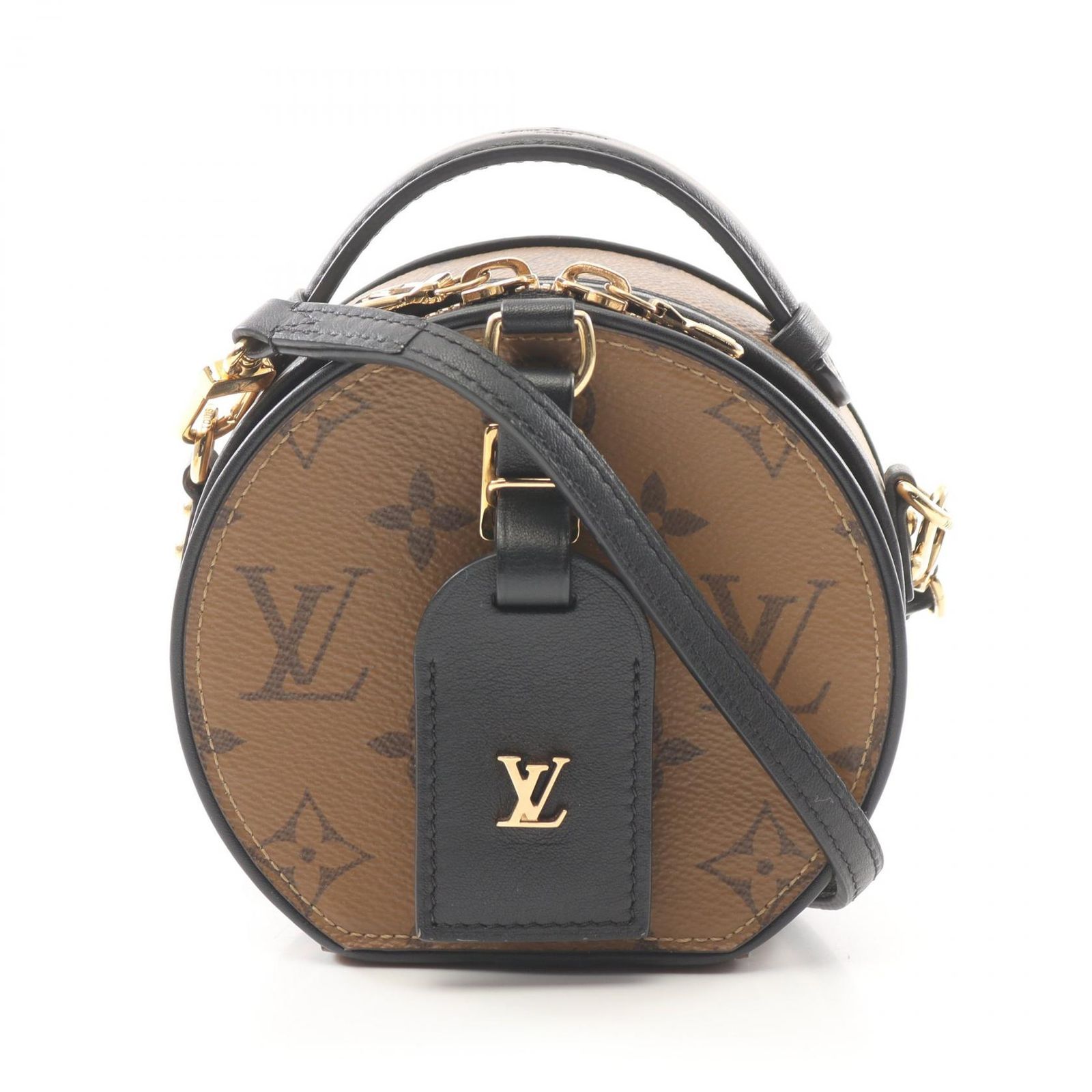 ルイ ヴィトン LOUIS VUITTON ハンドバッグ ミニ ボワット シャポー M68276 PVCコーティングキャンバス レザー ミニ ボワット シャポー レディース Used A
