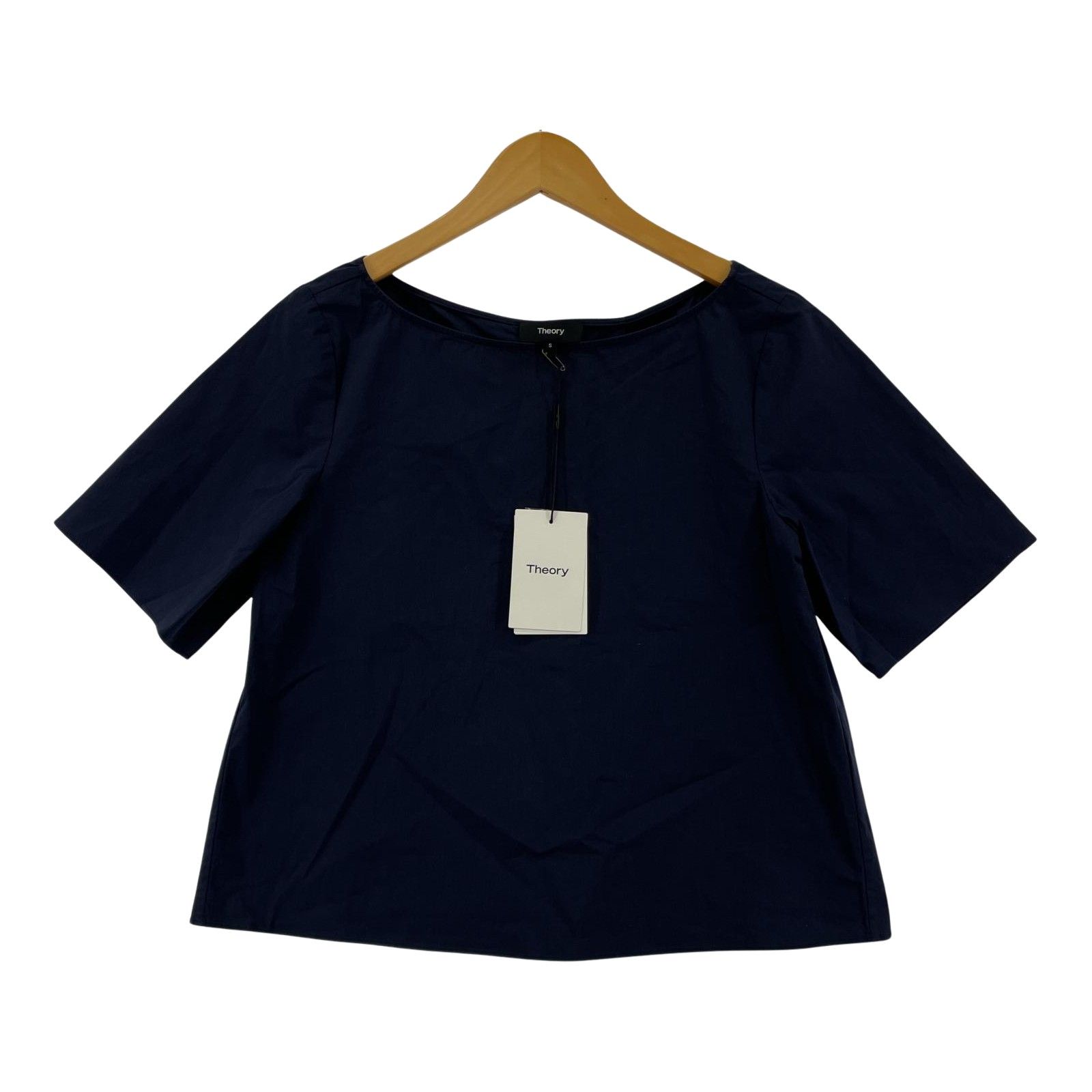Theory - セオリー　ブラウス　ネイビー Theory】セオリー ネイビー 七分袖 カットソー ブラウス シャツ