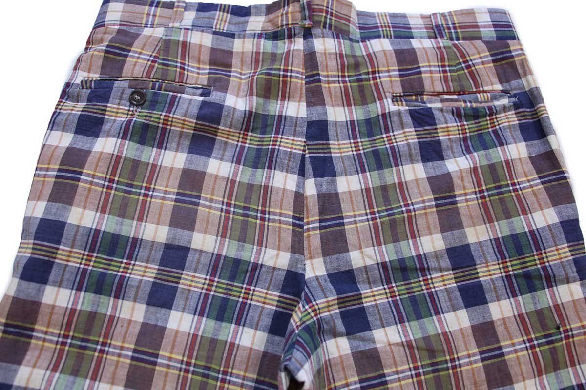 80s OUTDOOR TRADERS India Madras マドラスチェック スラックス 80s OUTDOOR TRADERS India Madras マドラスチェック スラックス