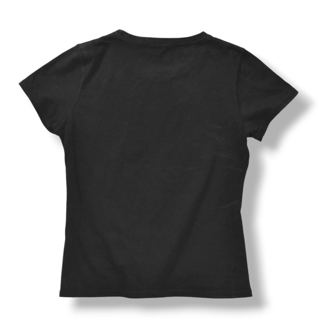 ヴィヴィアンタム　花柄刺繍 半袖Tシャツ 黒　M 日本製 日本製 ヴィヴィアンタム VIVIENNE TAM フラワー ロゴ Tシャツ