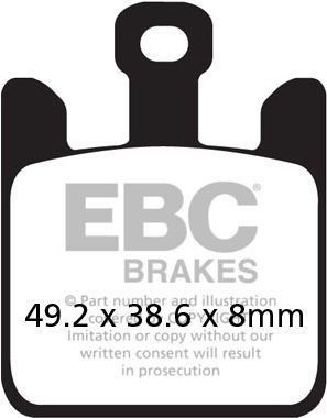 EBCブレーキ USA製 EPFA シリーズ エクストリーム Pro シンタリング ブレーキパッド フロント左側用 | EPFA369/4HH