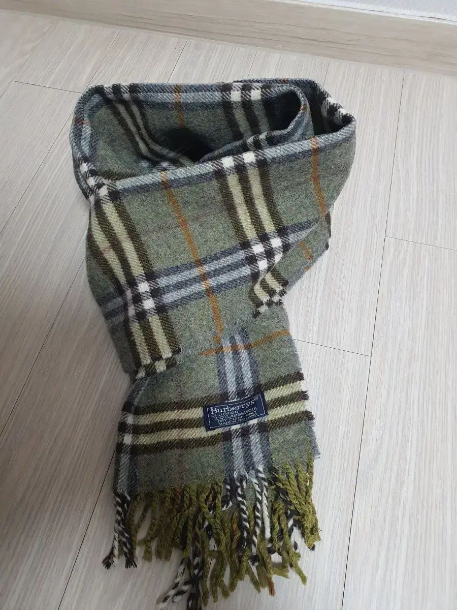 クリスチャンディオール カシミヤウール ロゴ刺繍 フリンジマフラー 赤