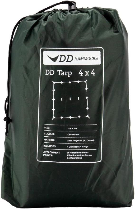 DD Hammocks タープ 4X4 正方形 (Olive green)