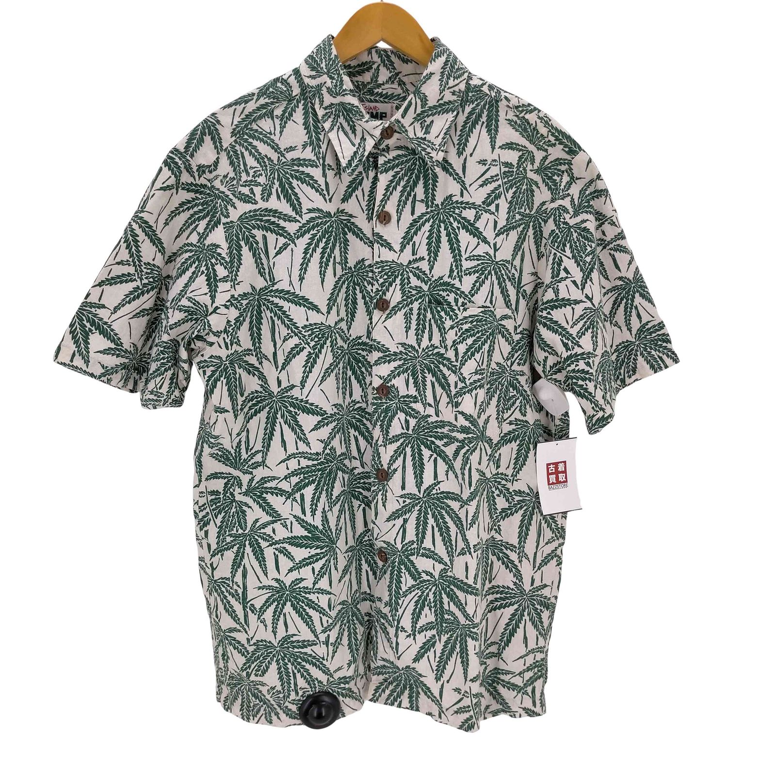 ユーズドフルギ 古着 HEMP マリファナ アロハシャツ メンズ 表記無