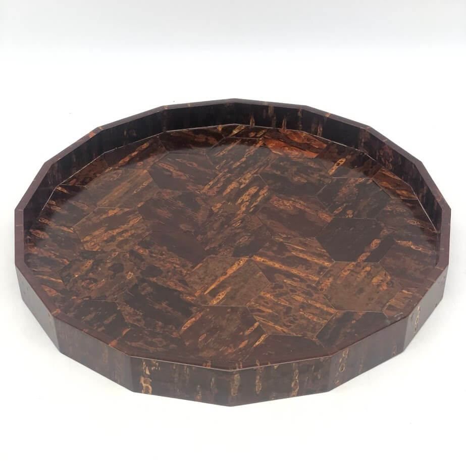 皮革工芸 お盆 トレー 未使用品