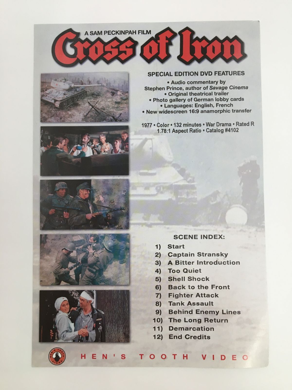♪) 海外版 DVD Cross of Iron 戦争のはらわた サム・ペキンパー ♪) 海外版 DVD Cross of Iron 戦争のはらわた サム・ペキンパー