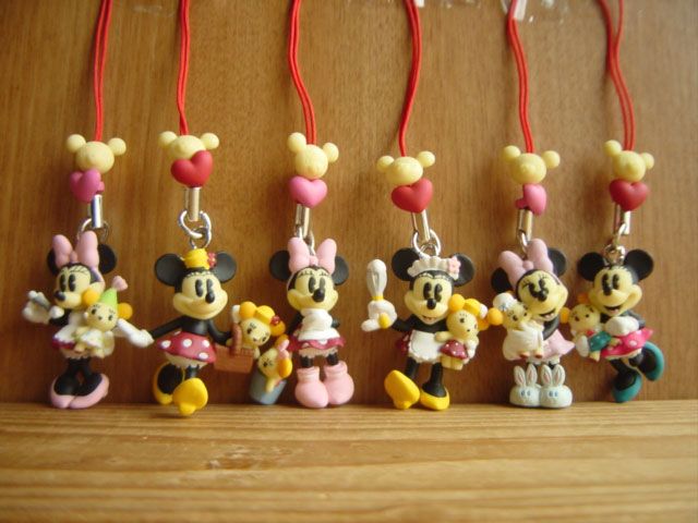 ♯Fsa26PZディズニーミニー＆ベアフィギュアストラップ全6種