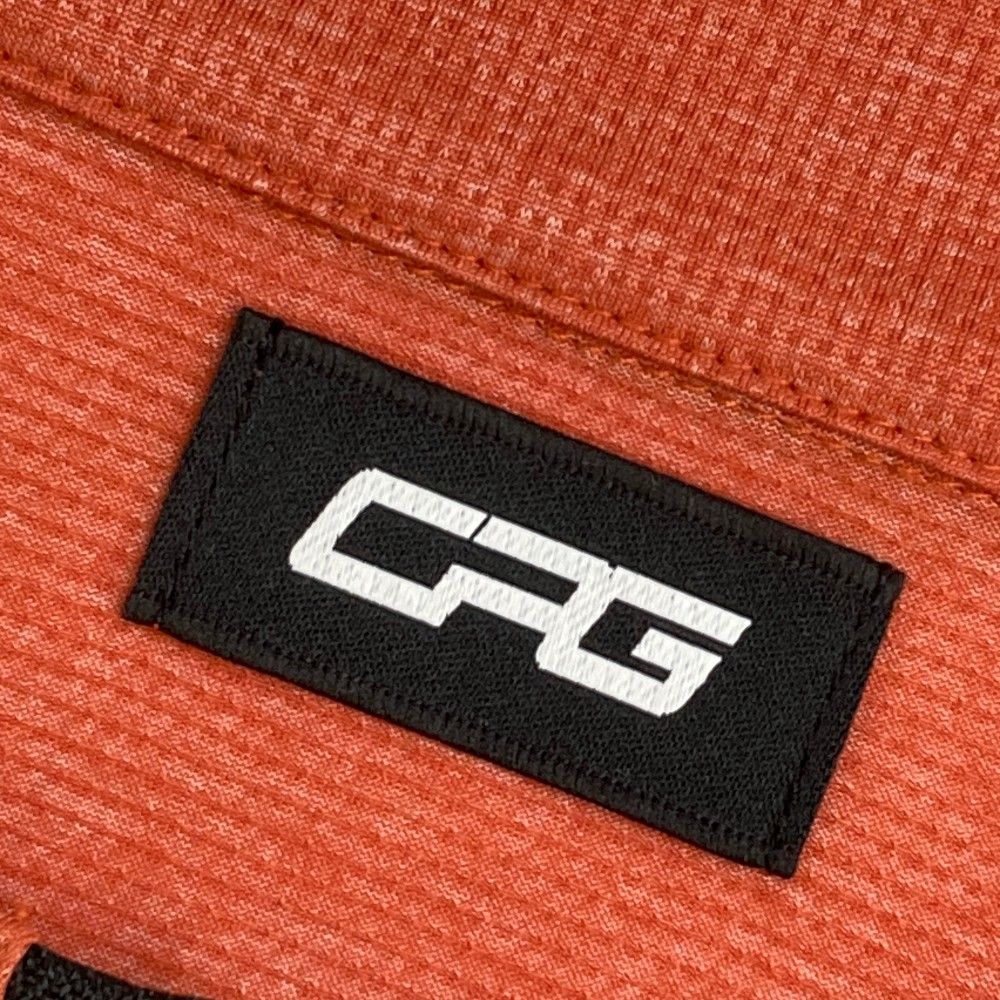 サイズ：3 CPG GOLF シーピージーゴルフ  半袖ハーフジップTシャツ  オレンジ系 [240101465652] ゴルフウェア メンズ ストスト サイズ：3 CPG GOLF シーピージーゴルフ 半袖ハーフジップT