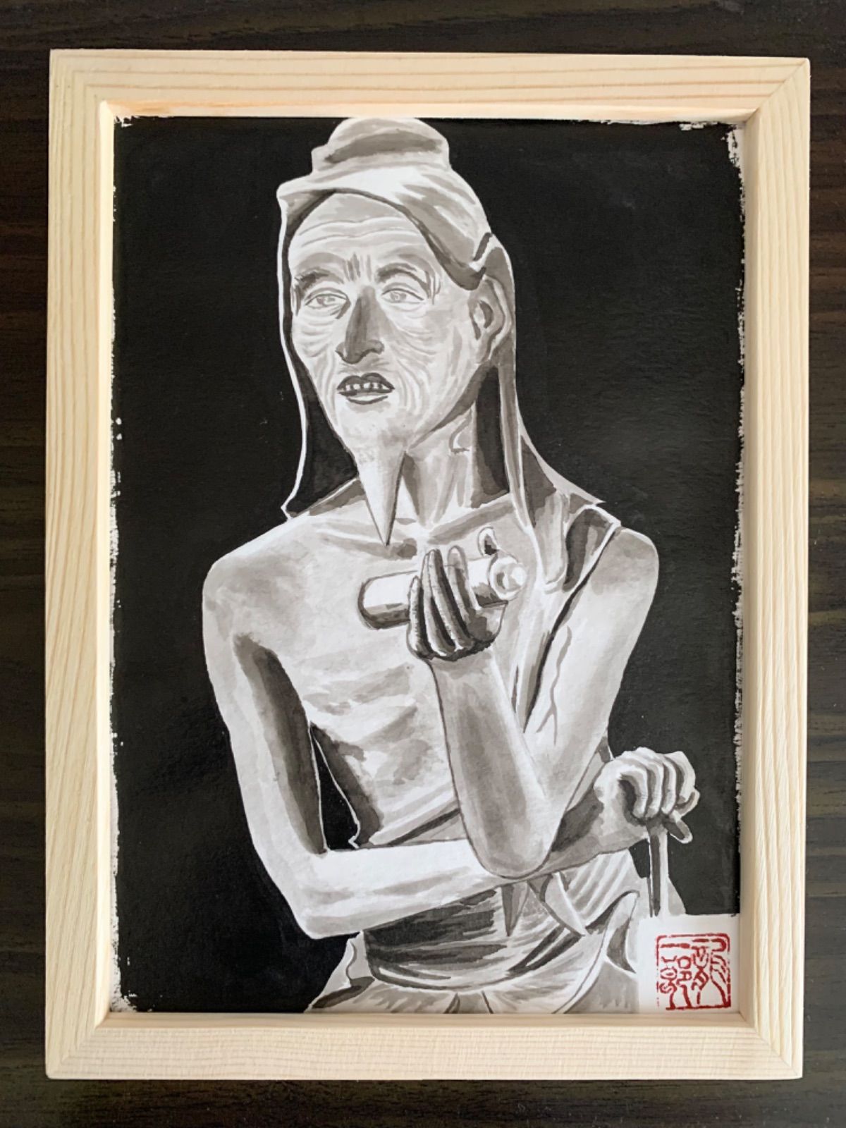 【三十三間堂の仏像を描くシリーズ】婆藪仙人(ばすせんにん)【原画】