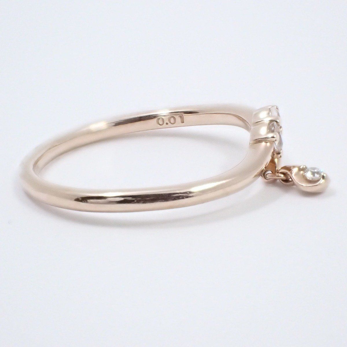 STAR JEWELRY スタージュエリー FLOWER DEW ピンキー リング 指輪 K10  