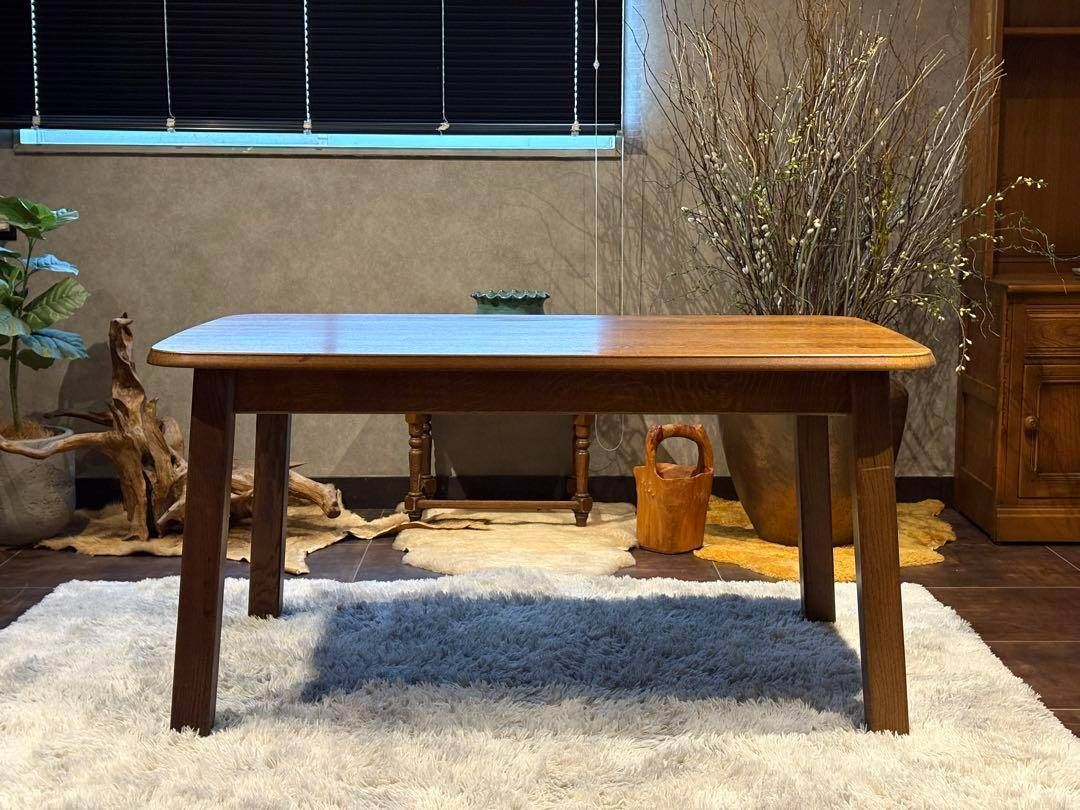 洋風 ダイニングテーブル オーク材 家具 ヴィンテージ RZ