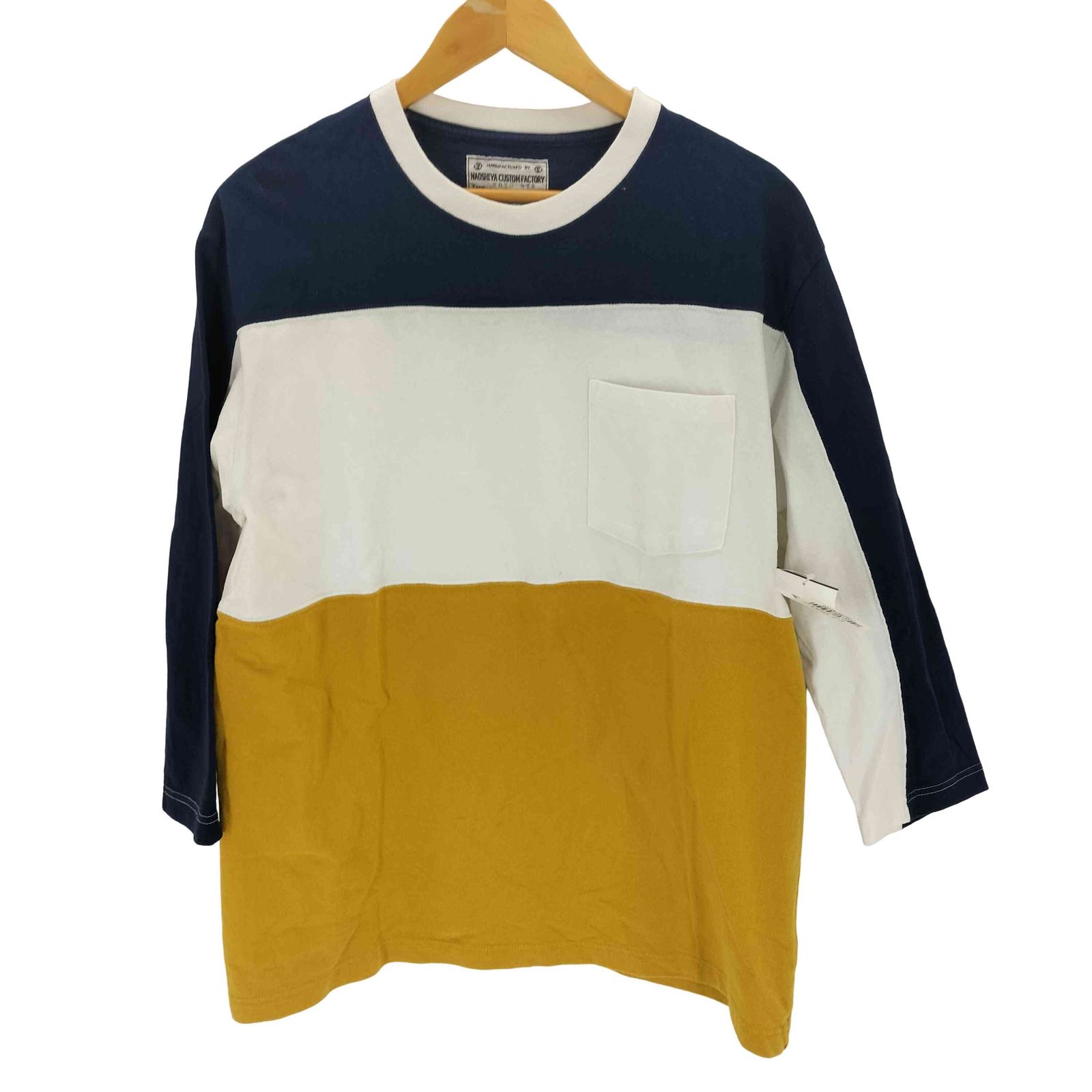 ユーズドフルギ USED古着 naoshiya custom factory マルチボーダーポケットカットソー メンズ JPN：M 