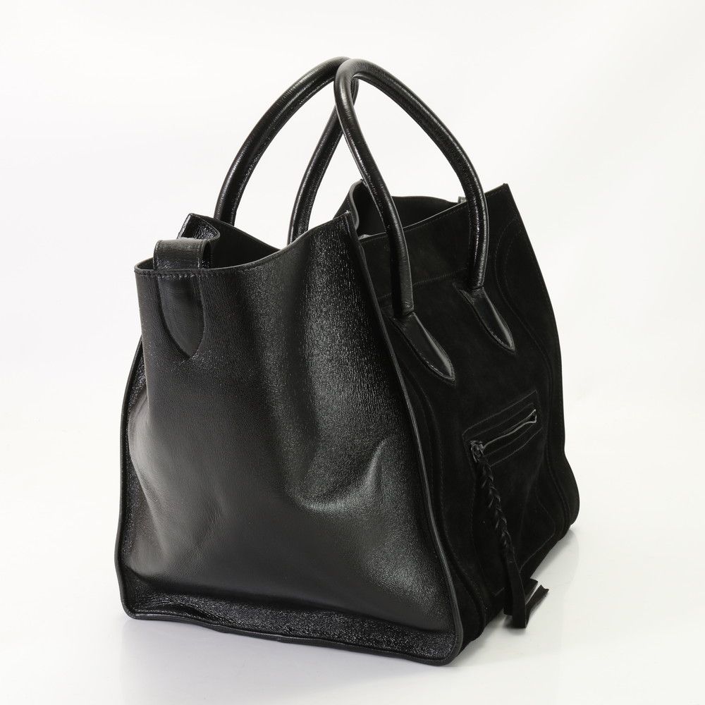 美品 セリーヌ ラゲージ ファントム ショッパー レザー トート バッグ