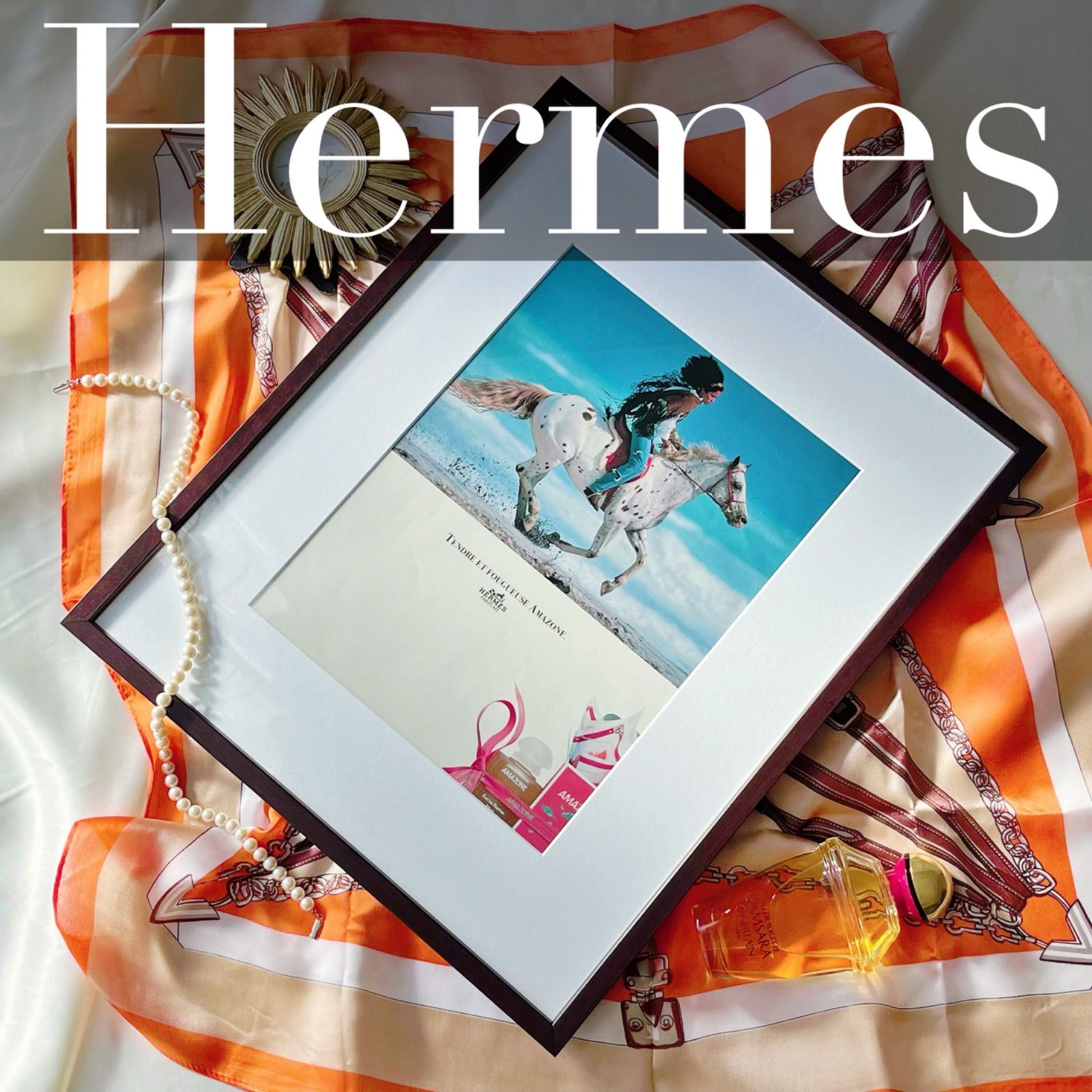 1989 広告＞HERMES エルメス アマゾン ポスター ヴィンテージ アート