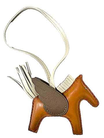 新古品 HERMÈS エルメス ロデオペガサスPM ゴールド クレ エトゥープ バッグチャーム＿S08＿セルモアから ＿s-0342-r08