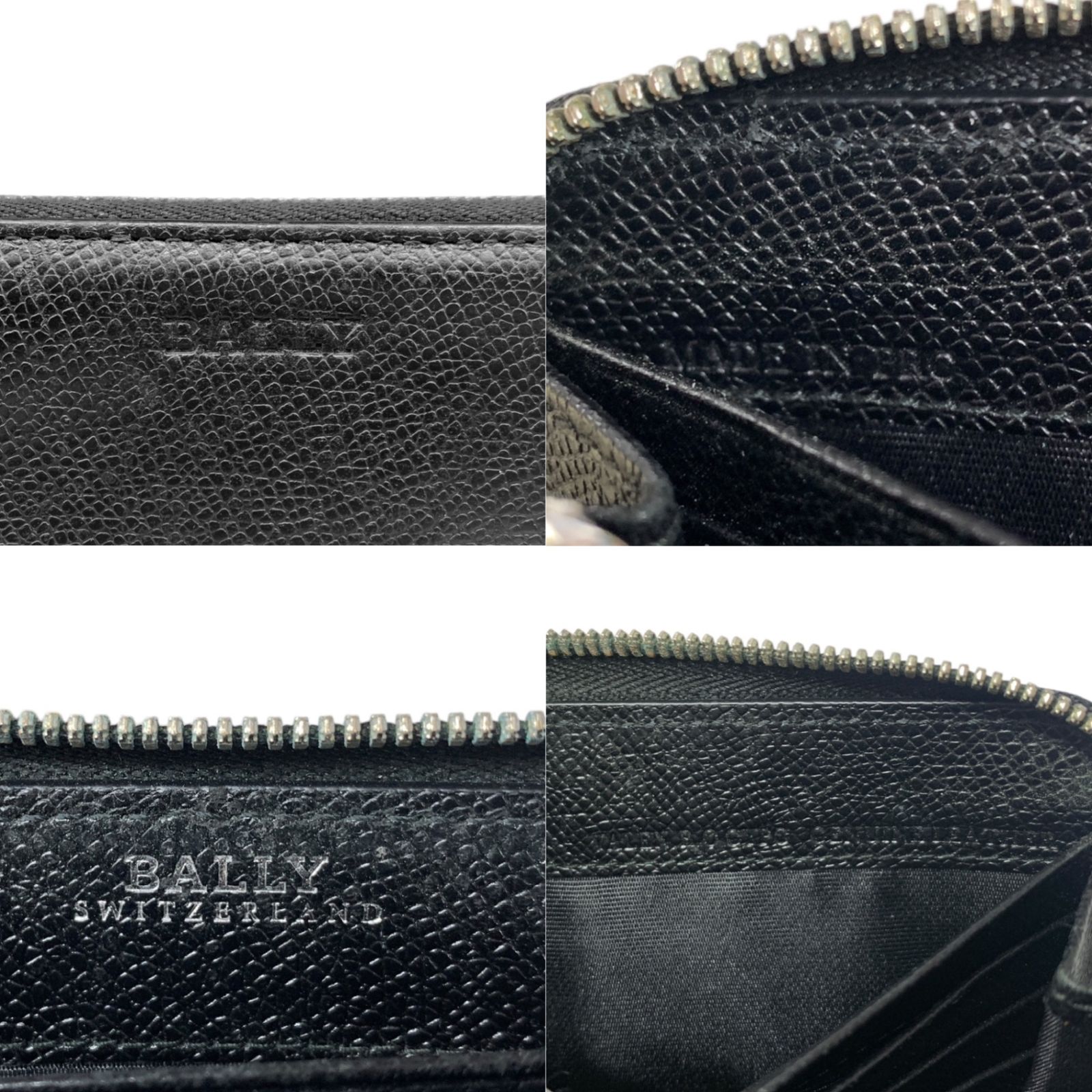 BALLY バリー 長財布 ラウンドファスナー レザー　ブラック BALLY (バリー) ラウンドファスナー レザー 長財布 ブラック