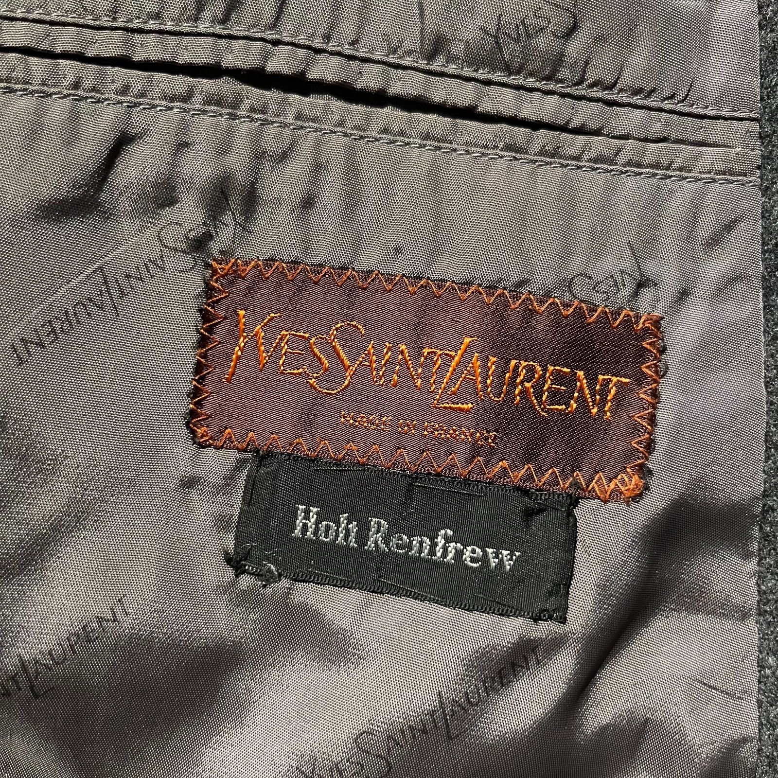 16AW イヴサンローラン　ダブルブレストショートコート　ピークドラペル YVES SAINT LAURENT 70s ピークドラペルダブルブレスト
