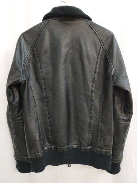A291 秋冬物 人気 AKM エイケイエム レザーブルゾン XL ブラック B228 羊革 K
