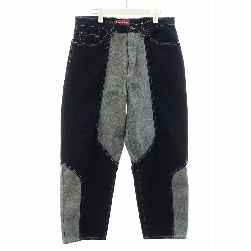 シュプリーム SUPREME 24FW 2-TONE PANELED BAGGY JEAN デニムパンツ 