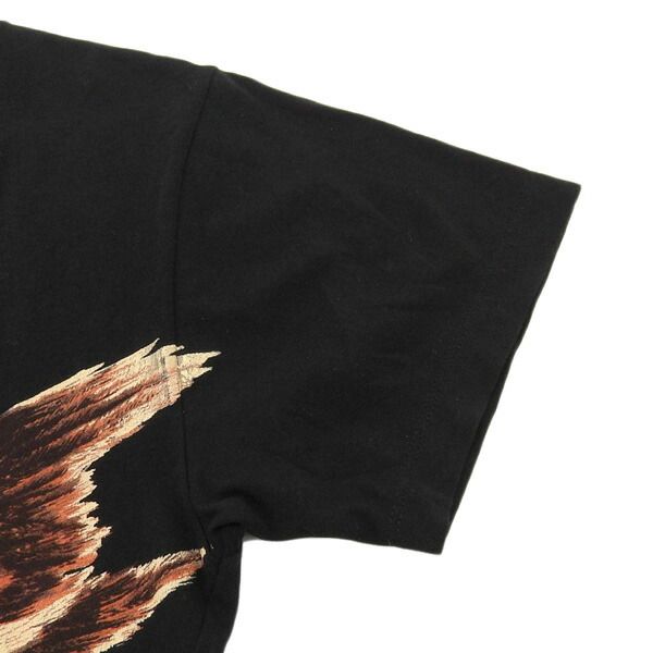サンローランパリ SAINT LAURENT PARIS エディ期 コットン100% 半袖 タイガー イーグル Tシャツ メンズ ブラック sizeXS 2016SS [Y03143]