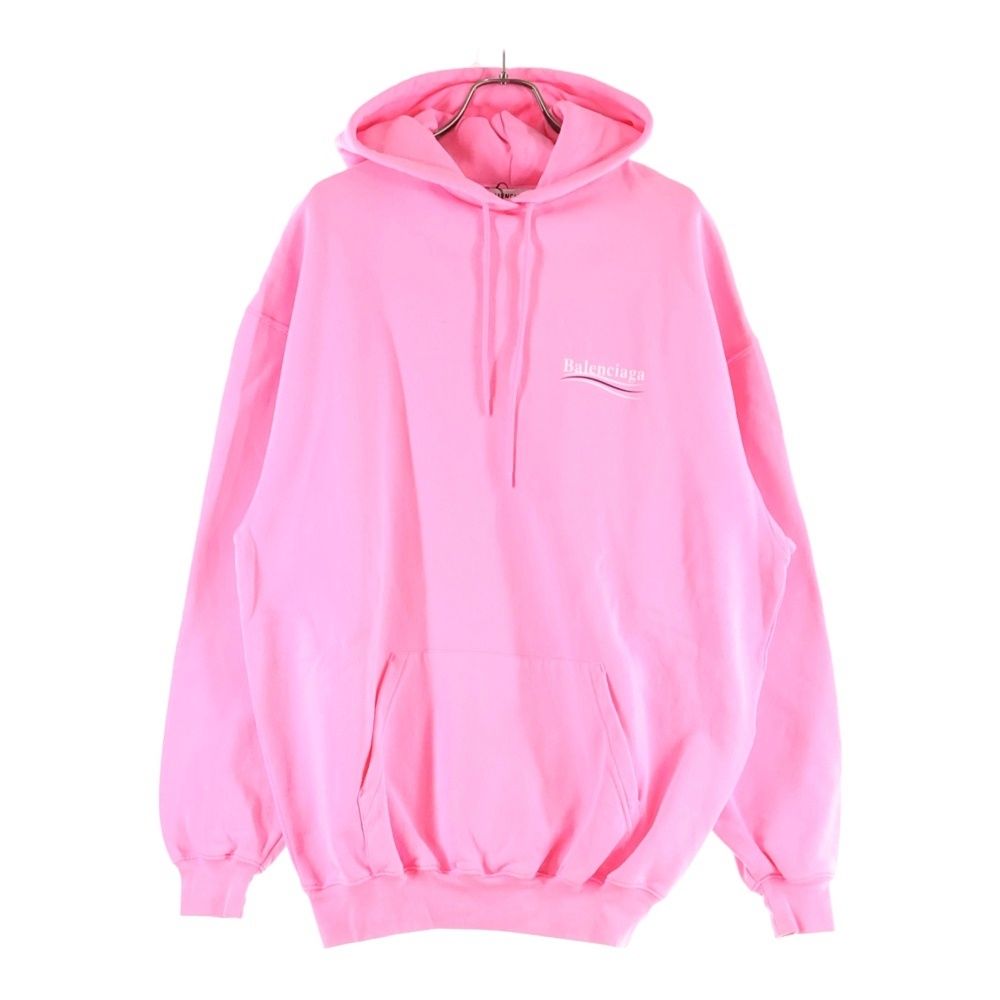 BALENCIAGA バレンシアガ キャンペーンロゴ プルオーバースウェットパーカー フーディ ピンク 578135