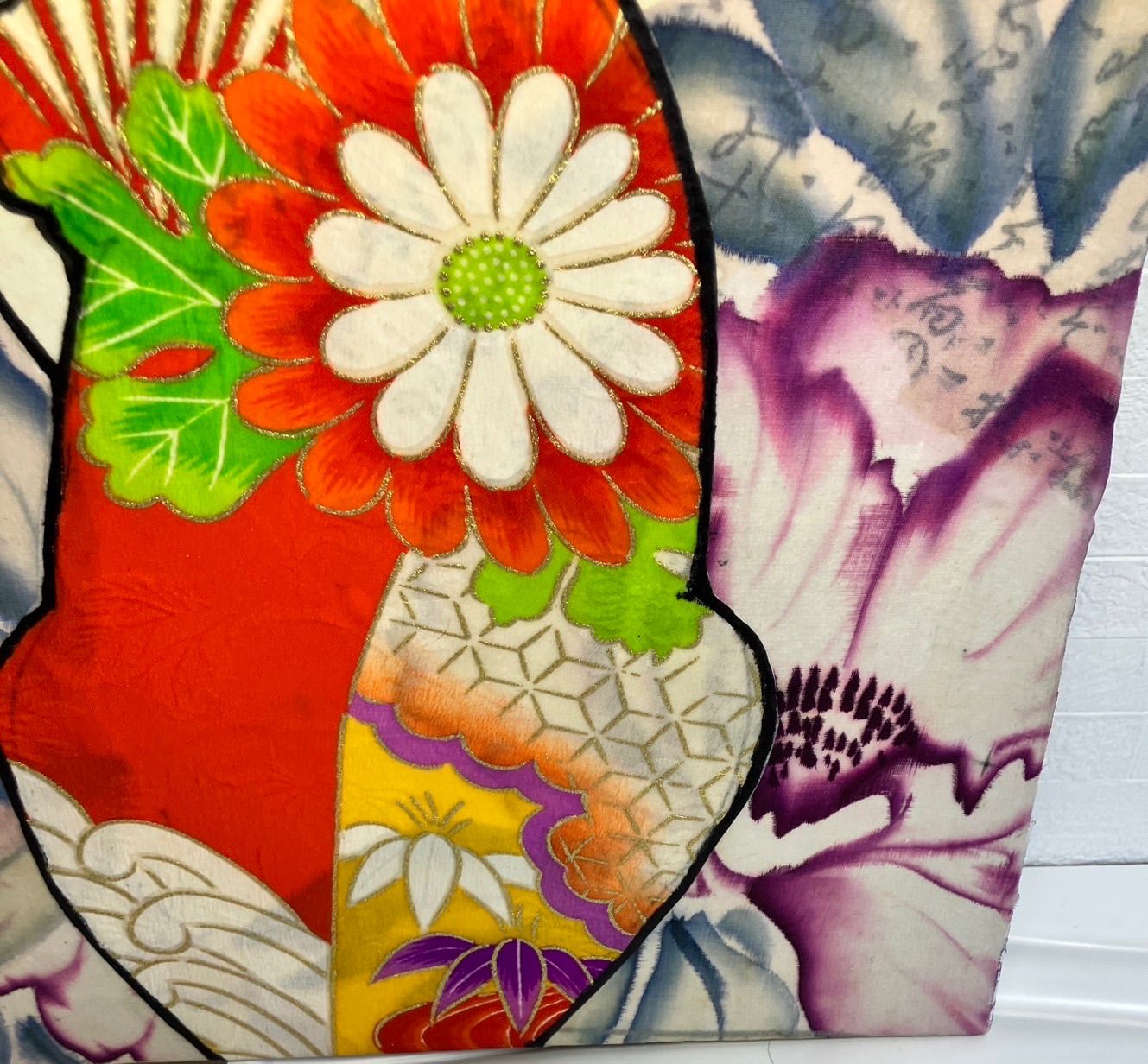 一貫貼り猫アートA4サイズ