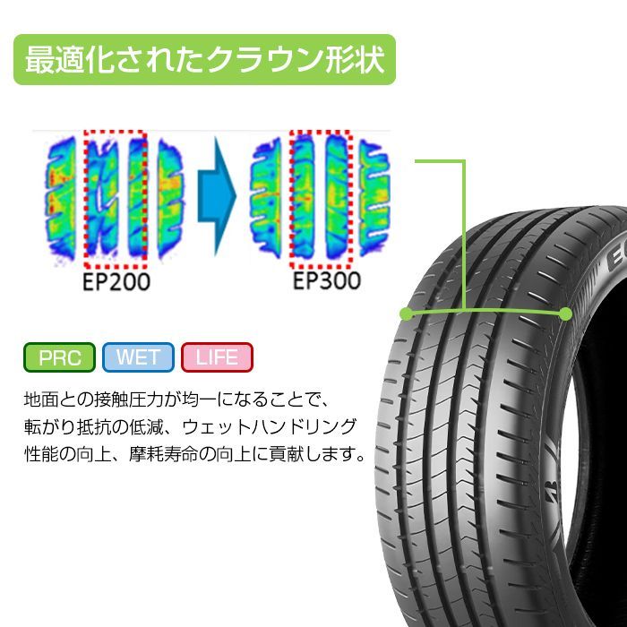 新品】185/65R15-88H BRIDGESTONE ECOPIA EP300 ／15インチ サマータイヤ4本セット ブリジストン エコピア  1856515 - メルカリ