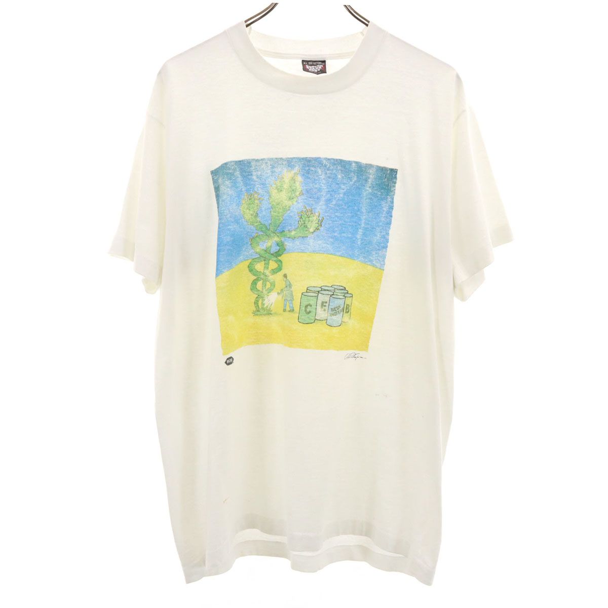 80s.USA製スクリーンスターズ アートTシャツ ホワイトXL 【ST076】 80s.USA製スクリーンスターズ アートTシャツ ホワイトXL 【ST076