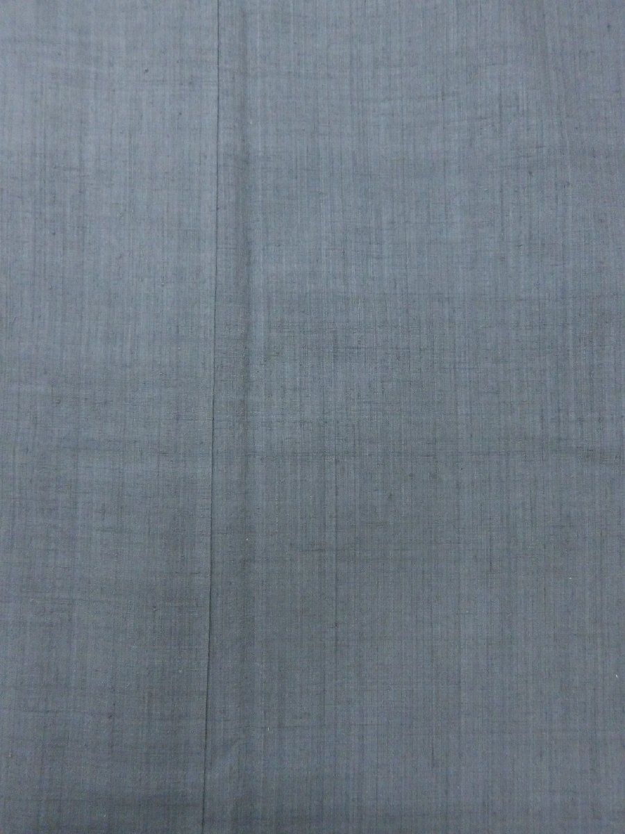 P40192 本場 結城紬 袷 無地 墨色 t - メルカリ