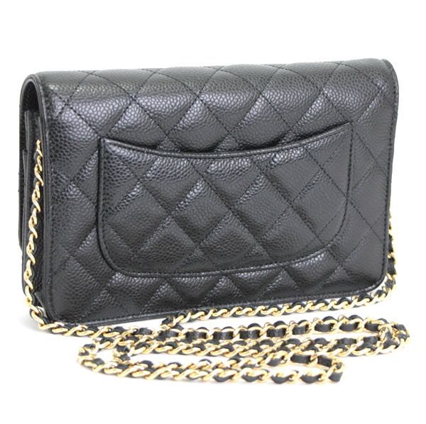 未使用 シャネル マトラッセ チェーンウォレット キャビアスキン