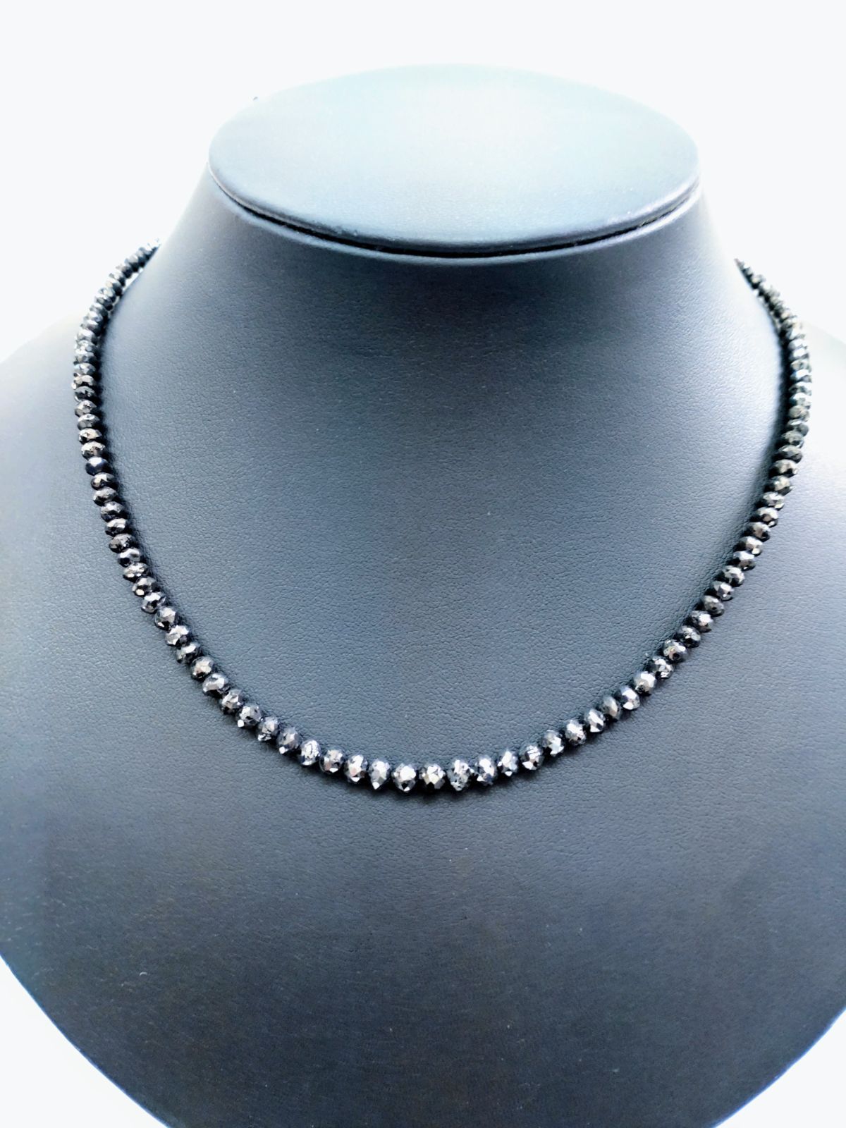 K18WG ブラックダイヤモンドネックレス 50.27ct【K497】 - メルカリ