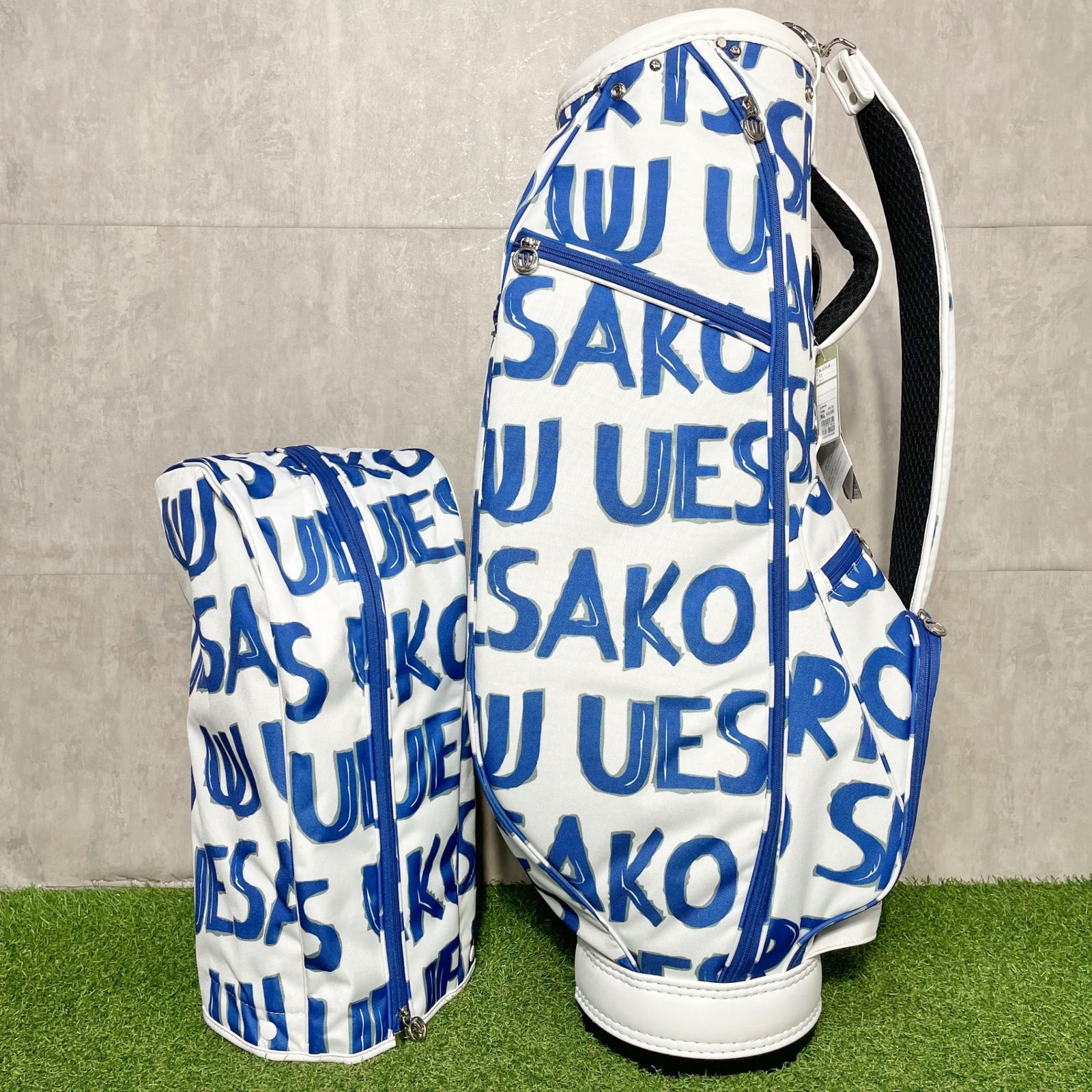 【新品】ミエコ ウエサコ キャディバッグ ゴルフバッグ レディース ブルー 人気 新品】ミエコ ウエサコ キャディバッグ ゴルフバッグ レディース