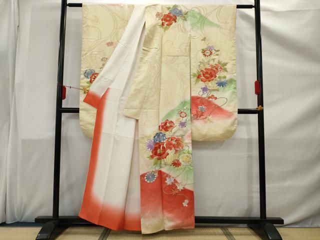 専用C388+C385正絹　振袖　金彩　部分刺繍　極美品　トールサイズ　着物 楽天市場】店内お値下げ中！【中古】 振袖 リサイクル 着物 正絹