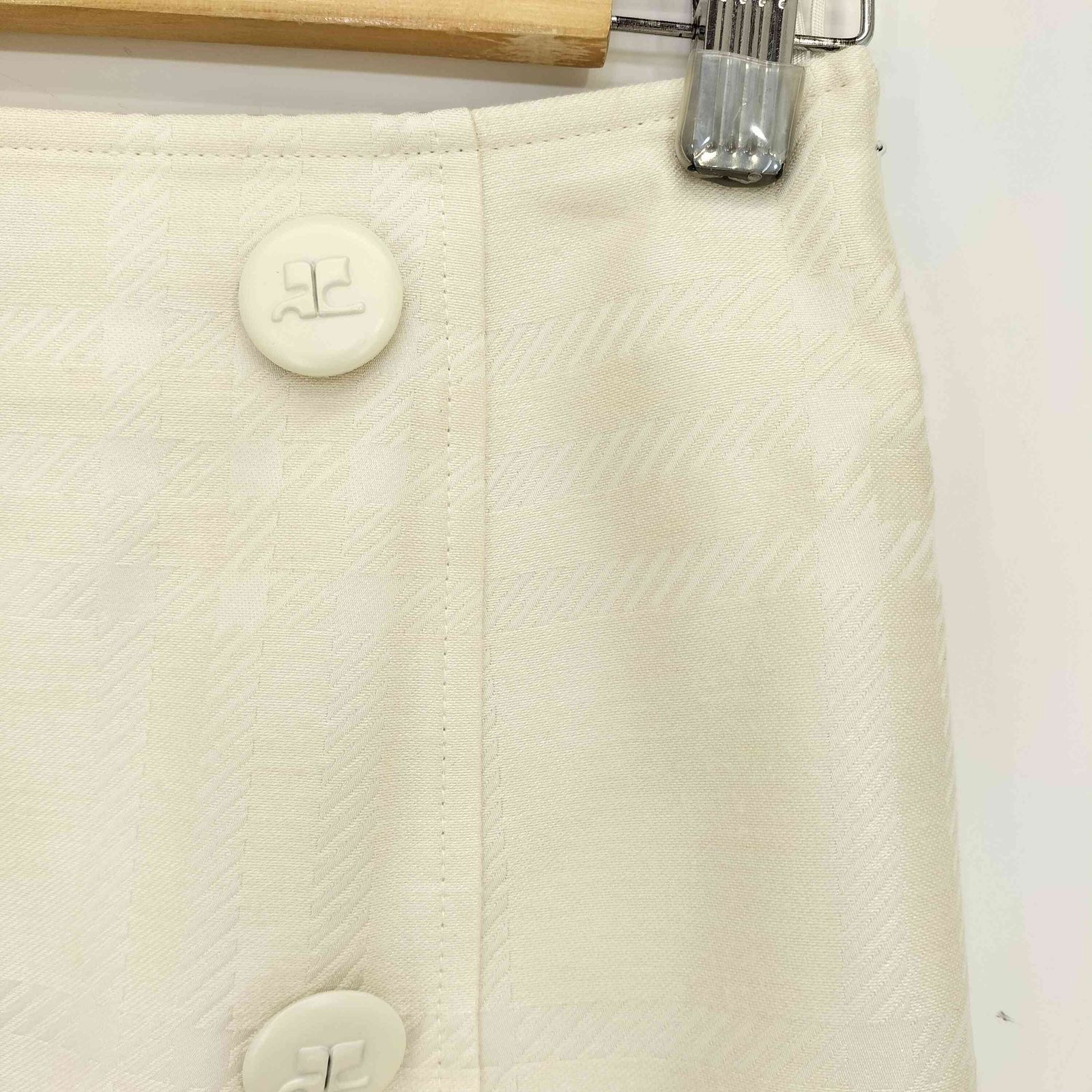 クレージュ courreges チェック ダブルボタン タイトスカート