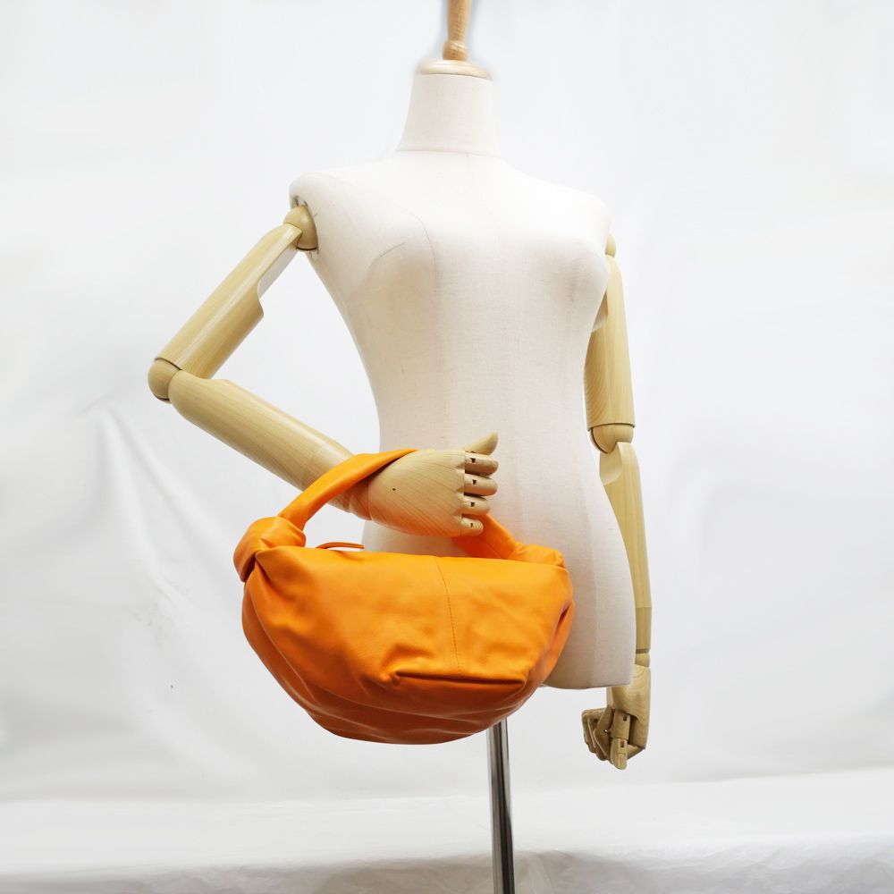 【未使用品】ボッテガヴェネタ ダブルノット ミニ ハンドバッグ ボッテガヴェネタ ダブルノット ミニ レザー ハンドバッグ グリーン