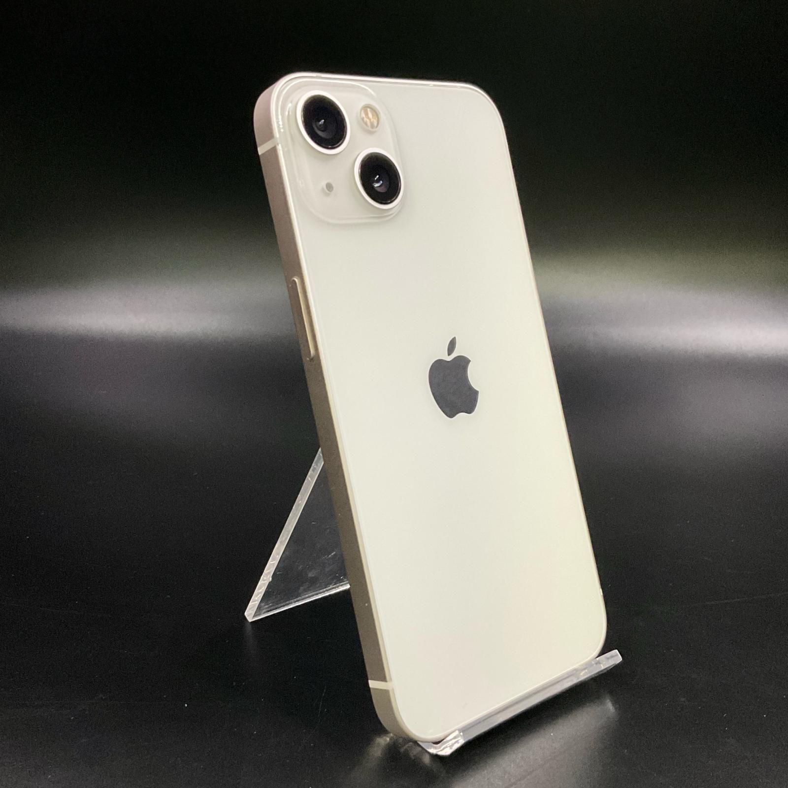 全額返金保証 最速発送 Apple iPhone 13 128GB スターライト SIMフリー 動作 済 86%