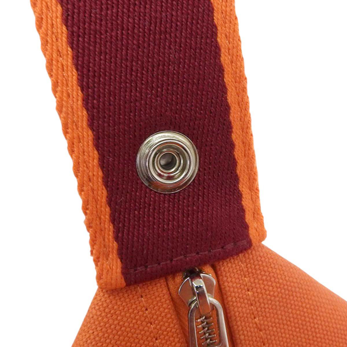 エルメス ブリッド ア ブラックPM ハンドバッグ ポーチ オレンジ HERMES エルメス ブリッド ア ブラック バック ポーチ オレンジ