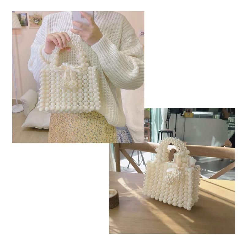 YIFEI レディース イブニングバッグ | ハンドメイド パール