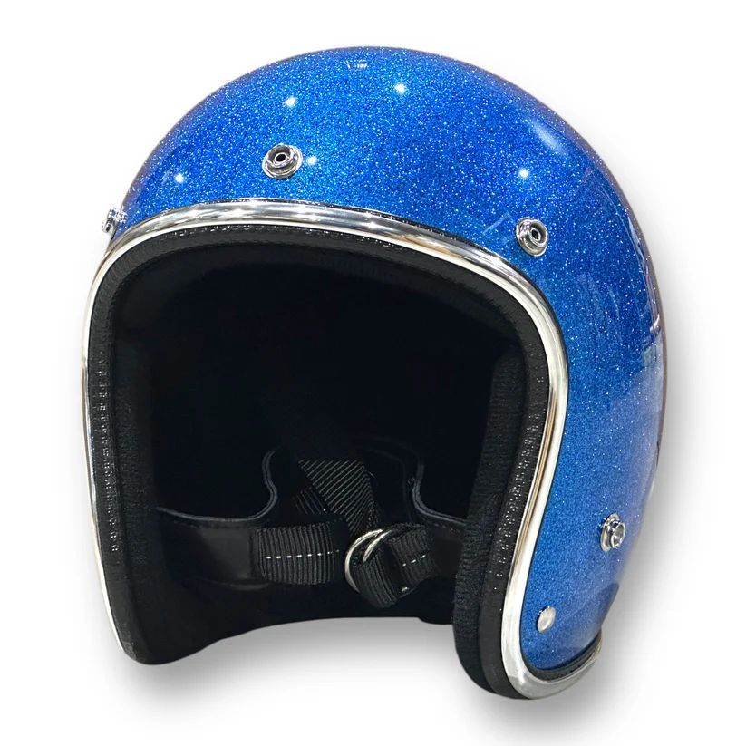 GLITTER 3/4 HELMET BLUE 青 ブルー グリッターヘルメット NOBUDZ ラメ ジェットヘルメット