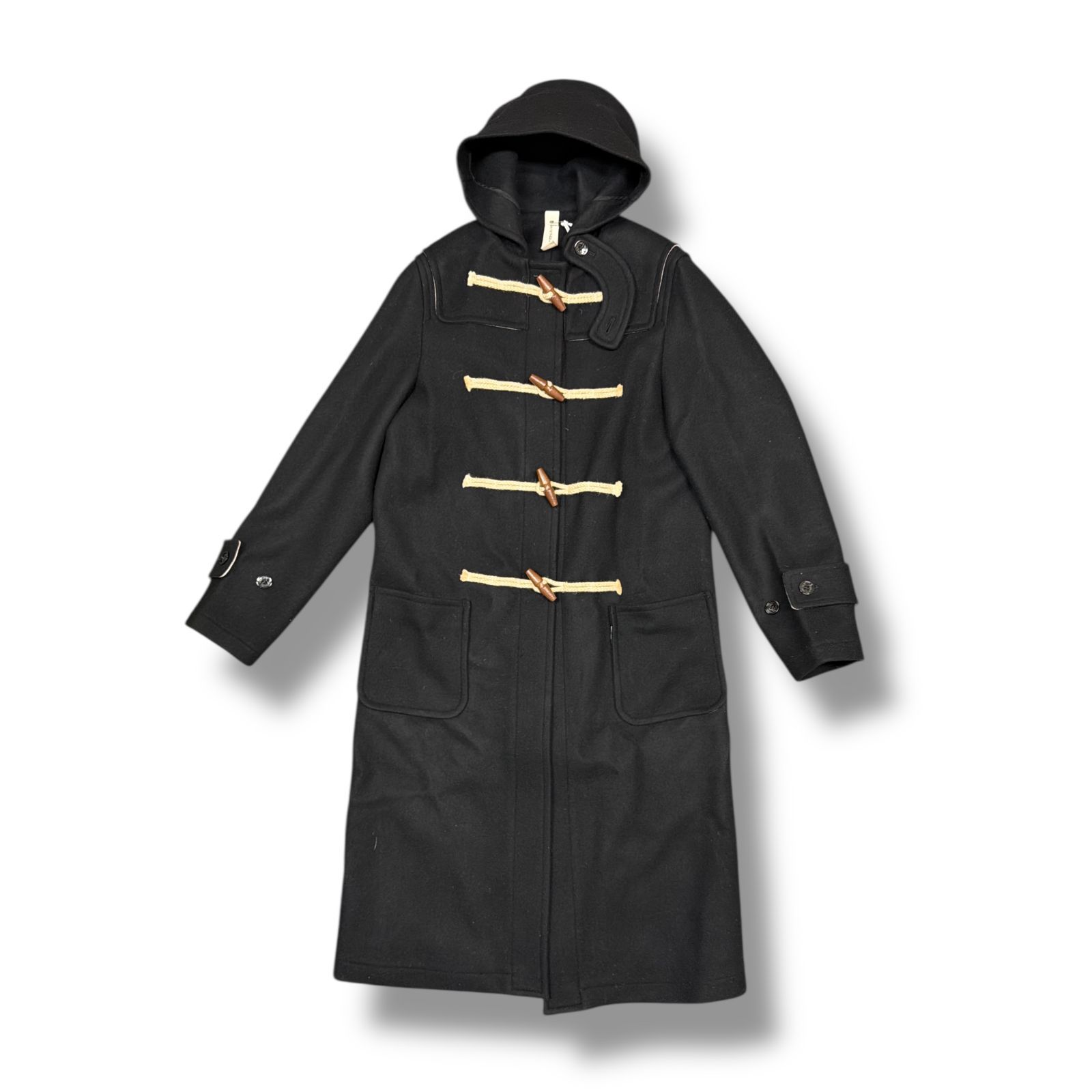 参考上代132000円 ♥品 SHINYAKOZUKA 24AW PENCIL DUFFLE WITH NO BIJOU ダッフルコート シンヤコズカ シンヤコヅカ 2402SK03NB ブラック