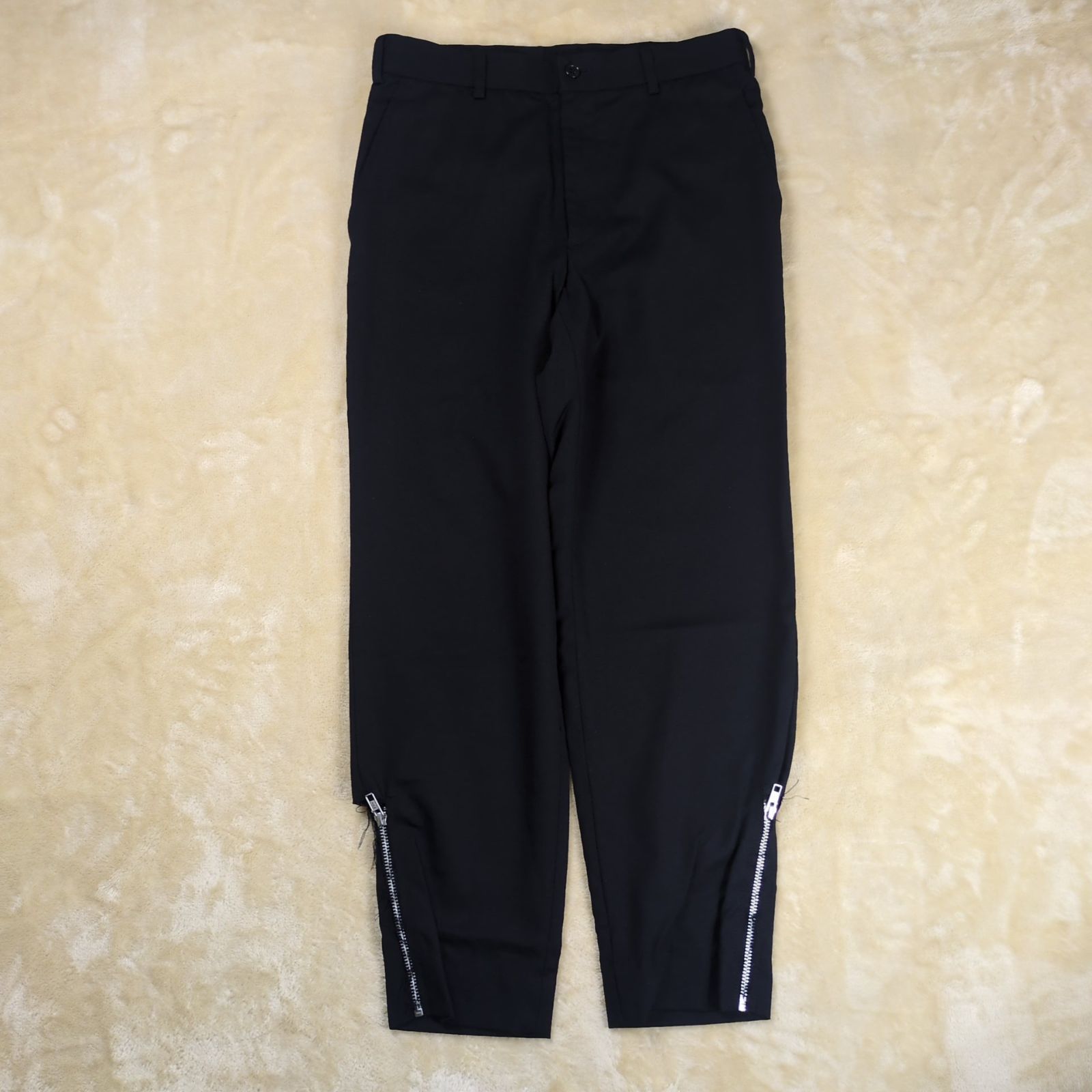【美品】ブラックコムデギャルソン ジップ ウールギャバ 寅壱 ジョッパーズパンツ 美品】ブラックコムデギャルソン ジップ ウールギャバ 寅壱